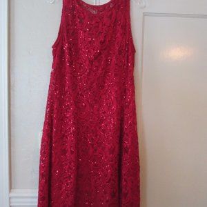 Liz Claiborne Midi lace sequence dress NWT